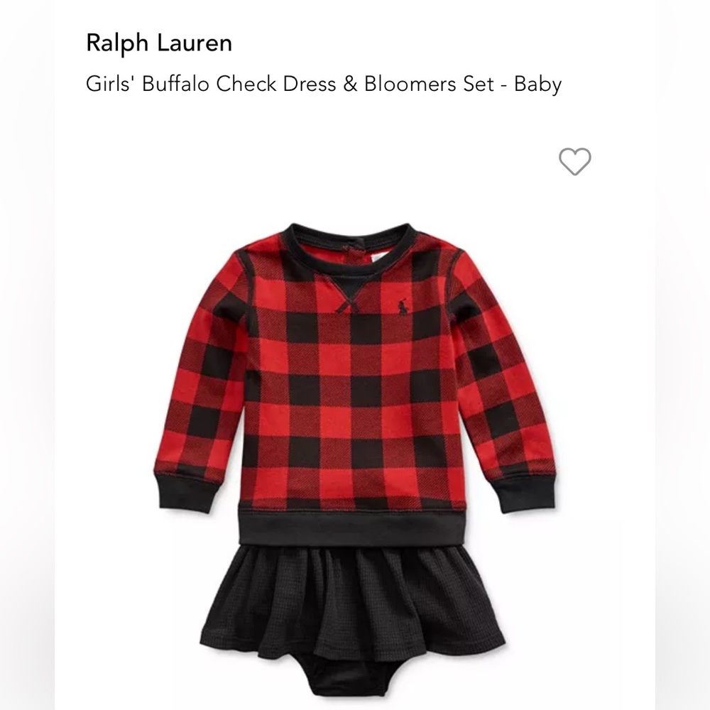 Ralph Lauren Buffalo Check baby dress & bloomers